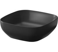 Cersanit Larga lavabo 38x38 cm cuadrada sobre encimera antracita mate K677-012
