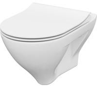 Cersanit Mille taza de inodoro con asiento de cierre suave suspendido sin reborde blanco S701-453-ECO