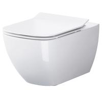 Cersanit Virgo conjunto taza de inodoro + tapa suspendido sin reborde blanco S701-427