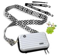 cersaty 1 mini maletín de 17 × 10 × 5 cm, bandolera para viajes, fiestas, deportes al aire libre con 1 correa para el hombro, 1 llavero pequeño monstruo