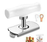 cersaty Abridor de Tarros, Acero Inoxidable Abridor de latas con 2 piezas Abridor de Botellas para Mujeres, Mayores, Familia, Picnic, Tienda, Bares Jar Opener