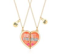 CERSLIMO Collar de mejor amigo para niños Gilrs - Collares magnéticos con corazón encantador para 2 niñas, regalos de joyería a juego, regalos de mejor amigo, cumpleaños, Navidad, día de San Valentín