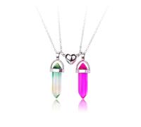 CERSLIMO Collares magnéticos para parejas para él y ella, 2 piezas a juego de larga distancia para parejas, novio, novia, marido, esposa, aniversario, Navidad, cumpleaños, San Valentín, regalo #2