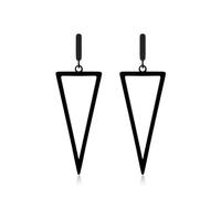 CERSLIMO Pendientes largos colgantes para mujer, aretes geométricos triangulares de lágrima rectangulares, aretes hipoalergénicos de acero inoxidable, aretes de titanio, regalos de joyería de