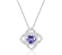 CERSLIMO Regalos de cumpleaños para mujeres: collar de piedra natal de nudo de amor, regalos de piedra natal, regalos de cumpleaños para hija, madre, esposa, abuela, relleno de calcetines de Navidad