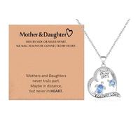 CERSLIMO Regalos para madre e hija, collar con colgante de corazón de tortuga marina para siempre amor para madre e hija, día de la madre, cumpleaños, Navidad, Chapado en oro, No es una piedra