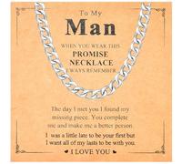 CERSLIMO Regalos para mi hombre, cadena cubana para él, novio, marido, collar de cadena cubana para hombres, cumpleaños, día de San Valentín, aniversario, regalos de Navidad para marido