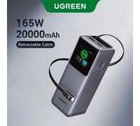 【Certificación CCC】 Banco de Energía UGREEN de 165W con Carga Rápida, 20000mAh, para Laptop, Carga Rápida de 100W, Batería Externa 165W