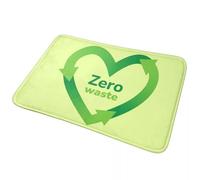 Certificado 3D Zero Waste Heart Felpuda Antideslizante Alfombra de Suelo Alfombra para Entrada a la Cocina Baño del hogar Salón Tapetes para los pies-60x90cm