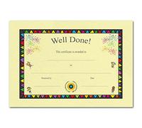 Certificado amarillo para niños bien hecho, paquete de 25, reconocimiento de logros especiales,tarjetas de relleno en blanco,respetuoso con el medio ambiente,fabricado en el Reino Unido