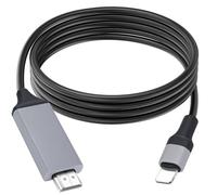 [Certificado Apple MFI] 2M Light-ning a HDMI Cable HDTV TV TV 1080P Plug & Play Digital AV adaptador para iPhone 14/13/12/11/XS/XR/X/8/7/6, iPad a TV/proyector/monitor