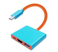 [Certificado Apple MFi] Adaptador 3 en 1 USB C a HDMI 8K a 30Hz para iPhone 17/16/15, cable tipo C a HDMI con puerto PD de 100 W y USB 3.2, compatible con MacBook Pro/Air iPad Pro a monitor de