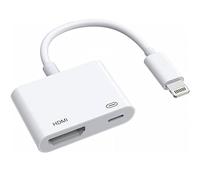 [Certificado Apple MFi] Adaptador Apple Lightning a HDMI para iPhone a TV, adaptador AV digital 1080P, cable conector de pantalla de sincronización compatible con iPhone 14, 13, 12, 11, XS, XR, X, 8