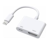 [Certificado Apple MFi] Adaptador Apple Lightning a HDMI para iPhone a TV, adaptador AV digital 1080P, cable conector de pantalla de sincronización compatible con iPhone 14, 13, 12, 11, XS, XR, X, 8