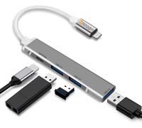 [Certificado Apple MFi] Hub Apple a USB, concentrador OTG USB 4 en 1 con 3 puertos USB y puerto de carga rápida para iPhone/iPad, compatible con portátil/unidad flash USB/teclado/ratón/tarjeta de