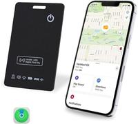 [Certificado Apple MFi] LBPRT Airtag Card Cartera recargable Rastreador delgado de 1.6 mm, 1 paquete, etiqueta de aire inteligente funciona con Apple Find My (solo iOS, Android no compatible