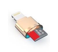 [Certificado Apple MFi] Lector de tarjetas micro SD para iPhone iPad, adaptador Lightning a Micro SD/TF lector de tarjetas de memoria para iPhone 14/13/12/Pro Max/11/X/XR/8/7, compatible con sistema