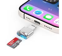 [Certificado Apple MFi] Lector de tarjetas micro SD para iPhone, lector de tarjetas Micro SD/TF adaptador de tarjeta micro SD para iPhone 14, 13, 12, 11 Pro Max, XS, XR, X, 8, iPad, compatible con iOS
