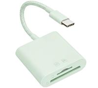 [Certificado Apple MFI] Lector de tarjetas SD para iPhone 15 16 17, adaptador de tarjeta con memoria micro SD USB tipo C, dos ranuras para iPad/MacBook/Mac, Trail Camera Viewer compatible con tarjeta