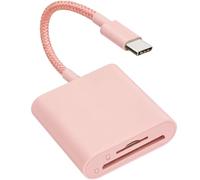 [Certificado Apple MFI] Lector de tarjetas SD para iPhone 15 16 17, adaptador de tarjeta con USB tipo C Micro SD, dos ranuras para iPad/MacBook/Mac, Trail Camera Viewer compatible con tarjeta SD/TF