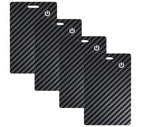 [Certificado Apple MFi] Paquete de 4 tarjetas de seguimiento de cartera con Apple Find My (solo iOS), etiquetas de rastreador de aire recargables, buscador de billetera Bluetooth IP68, impermeable