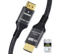 Certificado Cable HDMI 2.1 10K 8K 0.5M, 48Gbps Ultra Alta Velocidad Cable HDMI con Ethernet 4K 240Hz 200Hz 165Hz 144Hz 120Hz 10K 8K 60Hz ARC eARC Netflix HDCP2.3 HDR10+ PC Portátil RTX5090 TV Monitor