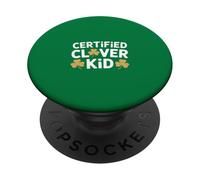 Certificado Clover Kid Día de San Patricio irlandés PopSockets PopGrip Adhesivo