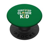 Certificado Clover Kid Día de San Patricio irlandés PopSockets PopGrip Adhesivo