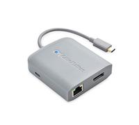 [Certificado como Works with Chromebook] Cable Matters Adaptador Multipuerto USB C DisplayPort, Hub USB C con 4K DP, 2X USB 2.0, Ethernet 100 Mbps y Carga 60W PD