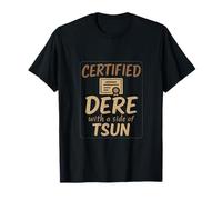 Certificado Dere con un lado de diseño de insignia Tsun Camiseta