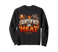 Certificado en Calor Soldador Divertido BBQ Grill Master Sudadera