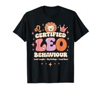 Certificado Leo Behaviour Zodiac Sassy Astrology Fan Camiseta