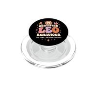 Certificado Leo Behaviour Zodiac Sassy Astrology Fan PopSockets PopGrip para MagSafe