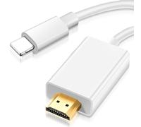 [Certificado MFI] Cable Lightnning a HDMI 2M, adaptador AV digital para iPhone a TV/proyector/monitor, sincronización de pantalla 1080P, compatible con iPhone 14/13/12/11/XS/XR/X/SE, Plug & Play