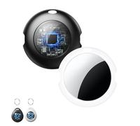 [Certificado MFi] Paquete de 2 etiquetas inteligentes para rastreador, funciona con Apple Find My (solo iOS), etiquetas de llave Bluetooth de aire, batería reemplazable, dispositivos de seguimiento