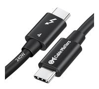 [Certificado por Intel] Cable Matters 40Gbps Cable Thunderbolt 4, 1m | [8K@60Hz / 4K@240Hz vídeo, 240W carga, 40Gbit/s transferencia de datos], negro, compatible con Thunderbolt 3, USB4 y USB-C