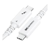 [certificado por Intel] Cable Matters Cable Thunderbolt 4 activo trenzado de 40 Gbps de 2 m con carga de 100W y vídeo 8K - Blanco - Totalmente compatible con Thunderbolt 3, USB 4 / USB4 y puerto USB C
