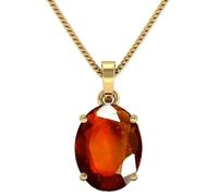 Certificado sin calefacción sin tratamiento 15.25 Ratti 14.25 quilates A+calidad natural granate Gomed Gomed colgante chapado en oro para mujeres y hombres-B09H333HDN