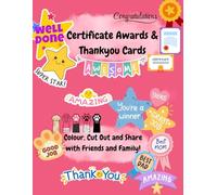 Certificate - Stars -Awards : Cut and Colour Book: Cut and Colour awards Stars and Certificates: Ages 3+
