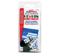 InterDynamics Kit de adaptador de aire acondicionado de coche certificado A/C Pro, kit completo de adaptador de conversión de CA que convierte refrigerante R12 a R134-A, incluye 1 puerto lateral bajo,