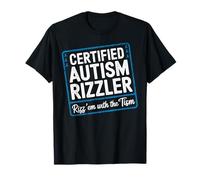 Certified Autism Rizzler Rizz Em With The Tism Autistic Men Camiseta
