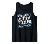 Certified Autism Rizzler Rizz Em With The Tism Autistic Men Camiseta sin Mangas