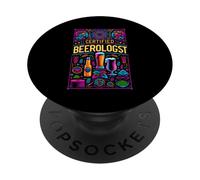 Certified Beerologist Beer Brew Craft |- PopSockets PopGrip Adhesivo