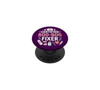 Certified Boo-Boo Fixer Nurse PopSockets PopGrip Adhesivo