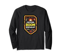 Certified Boom Specialist Funny Explosive Design Manga Larga