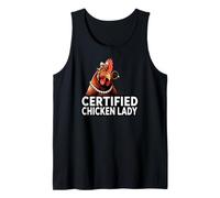 Certified Chicken Lady Funny Backyard Poultry Camiseta sin Mangas