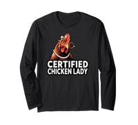 Certified Chicken Lady Funny Backyard Poultry Manga Larga