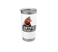 Certified Chicken Lady Funny Backyard Poultry Vaso térmico de acero inoxidable de doble pared