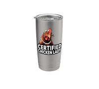 Certified Chicken Lady Funny Backyard Poultry Vaso térmico de acero inoxidable de doble pared