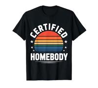 Certified Homebody Cozy Introvert Lifestyle Vibe - Camiseta gráfica económica, Hombre, Negro, L